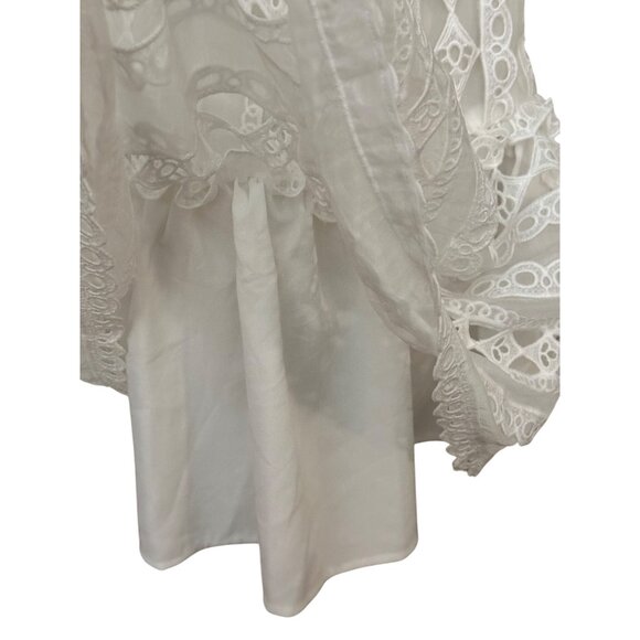Endless Rose Lace Trim Crochet Mini Dress Sleeveless White Size M NWOT Romantic - Picture 13 of 15